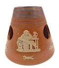 Rare Antique Stoneware Match Striker  C1900 Raised Figural   Dog Designs 4 