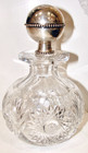 Antique Wilcox Co  Abp Cut Glass Perfume Bottle Sterling Silver Topper Cologne