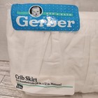 Vintage Gerber White Crib Skirt     Fits Standard 28x52 Baby Mattress
