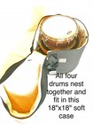 Side Kick Drums Nesting Drum Set  the Slinger 20  Ebony