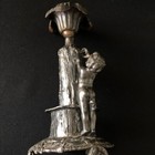 Vintage Silver Candlestick Europe 19 Century Silver Alloy Rare Collectible
