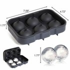 Round Ice Cube Ball Maker Tray Silicone Sphere Mold Bar Whiskey Cocktails