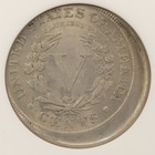 1887 5c Liberty Nickel Struck 10  Off-center Ngc Au58