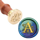 Initial Alphabet A Wax Seal Stamp Kit  Classic Retro Letter Sealing Stamp With