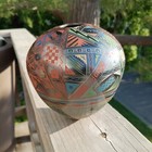 Southwest Art Pottery Pot 6  Polychrome Signed Isidro Ortiz Mata Ortiz Mexico