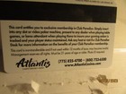 Atlantis Casino Resort- Club Paradise Slot Card - Reno Nevada Vintage