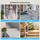 Handrails For Outdoor Steps  3 Steps Wrought Iron Stair Railing For Concrete 