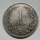 1948 Turkey 1 Lira - Silver - Coin  d-083
