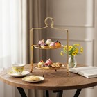 2-tier Dessert Stand Freestanding 2-tier Cake Stand Elegant For Cafes  Hotels