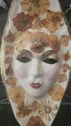 Lavorazione Artigianale Venezia Italia Floral Paper Mache Mask Vtg Venetian Gold