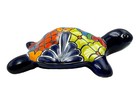 Talavera Sea Turtle Sculpture Cute Mexican Pottery Home Decor Folk Art 10 25 
