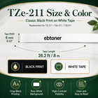 Compatible For Brother P-touch Tze-211 Tze211 Label Tape 6mm Pt-d210 H100 1pk