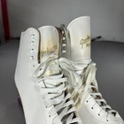 Jackson Mystique Figure Ice Skates White Brown Lace Ice Skating Size 8