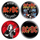 Ac dc Acdc 2 25  Pinback Buttons 70s 80s Classic Hard Rock Band Retro 4 Pins Set