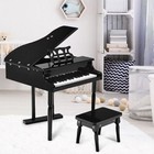 Musical Instrument Toy 30-key Children Mini Grand Piano With Bench-black - Color