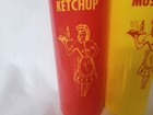 Vintage Mid-century 1950s Diner Waitress Plastic Ketchup   Mustard Bottles 8 