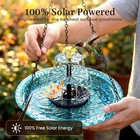 2026 New Solar Cascade Hanging Bird Bath Fountain With Glass Bowl Solar Powered