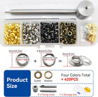 420pcs 3mm Grommets Eyelets Kit With 3pcs Handwork Tools  Eyelet Grommet Washer