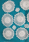 11 Crochet Nearly White Floral Doilies Scalloped Edge 5 Inch 5 Mini Doily Lot