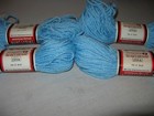 Vintage American Thread Aunt Lydia   s Heavy Rug Yarn Light Blue Lot Of 4 Skeins