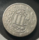 1858 3 Cent Silver Nice Original White Vf Chrc