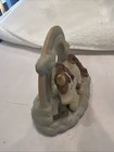 Vintage 1960s Hand Painted Porcelain Unicorn Figurine W  Rainbow