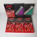 6 Sealed Jvc Sx T-120 Vhs   Maxell Hgx-gold Ex-120 Vhs Blank Video Cassettes