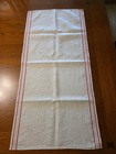 2 Vintage Red Stripe Linen Dish Towels 35  X 16 