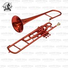Bb Valve Trombone Brass Instrument   With Mouthpiece   Hard Carry Case 