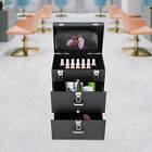 Rolling Makeup Train Case Aluminum Salon Cosmetic Trolley Organizer Box drawer