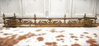 Vintage French Empire Style Solid Polished Cast Brass Swan Hearth Fire Fender