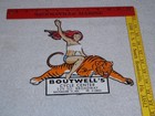 Vintage Woman     on Tiger 9  Porcelain Metal Motorcycle Center Harley Indian Sign