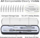 Exacto Knife Set  12 Pcs Precision Craft Knife Kit With Aluminum Handle