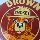 Vintage Forest Service Sign - Smokey The Bear Camping Hiking Gas Porcelain Sign