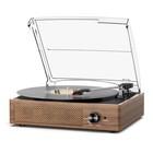 Portable Bluetooth Vinyl Record Player Turntable With 2 Speakers  3 Speed Retro