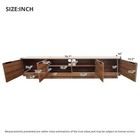 78  Tv Stand For Tvs Up To 85   Media Console  Fluted Doors  Walnut Wood Finish 