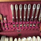 1847 Rogers Bros First Love  Silverplate Flatware 47 Pc Set Service For 8  C1937