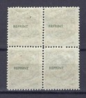 Samoa 1877 Sc  1 Express Reprint Block 4 Mnh