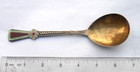 Vintage Russian   Silver    Enamel Spoon
