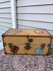 Vintage 1930s Doll Trunk Metal 18    Large Classic Collection Stickers  Rare