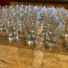 Glass Communion Cups Lot 36 Vintage Flared Sides Weighted Bottom 2 Tsp 3 Dozen