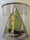 Antique 1920s Hudson Hupmobile Automobile Advertising Tin Art Deco W Orig  Lid