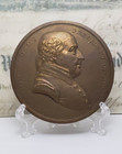 John Adams Peace   Friendship - Us Mint 76mm Bronze Medal - Nice  M1