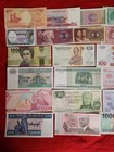      Mixed Lot 20 Different World Paper Money Banknotes  Foreign  Unc Free Shippin