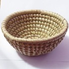 Small Vintage Woven Sweetgrass Bowl Basket