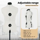 Beige Adjustable Dress Form Mannequin For Sewing Female Size 6-14  Pinnable M   