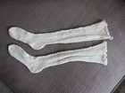 Great Pair Of Antique Vintage Victorian Hand Knit Socks stockings kid Size  