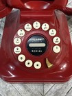 Grand Phone Rotary Retro Art Deco Style Red Push Button Corded Telephone