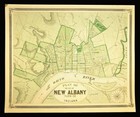 Ca 1876 New Albany Indiana Map Of New Albany In City Street Original Atlas