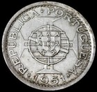 St Thomas   Prince Island 10 Escudos 1951 Silver Coin Wca 7768